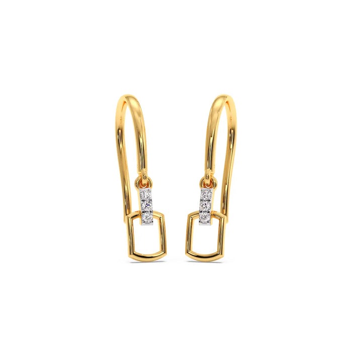 Coral Drops Dangle Lab Diamond Earrings